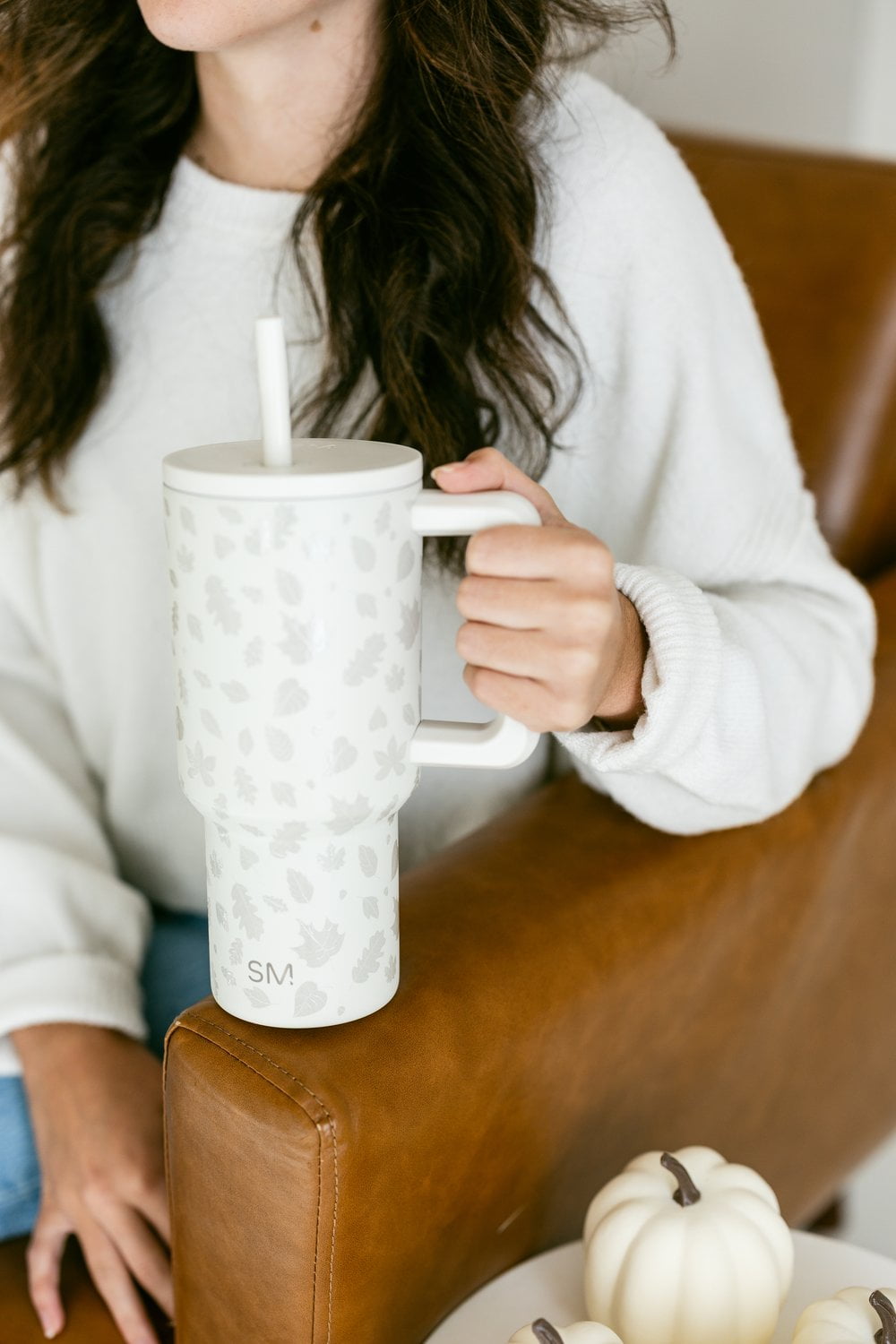 Simple Modern 30 fl oz Insulated Stainless Steel Trek Tumbler with Straw Lid | Seaglass Sage and Cream Checkmate - Pick 125