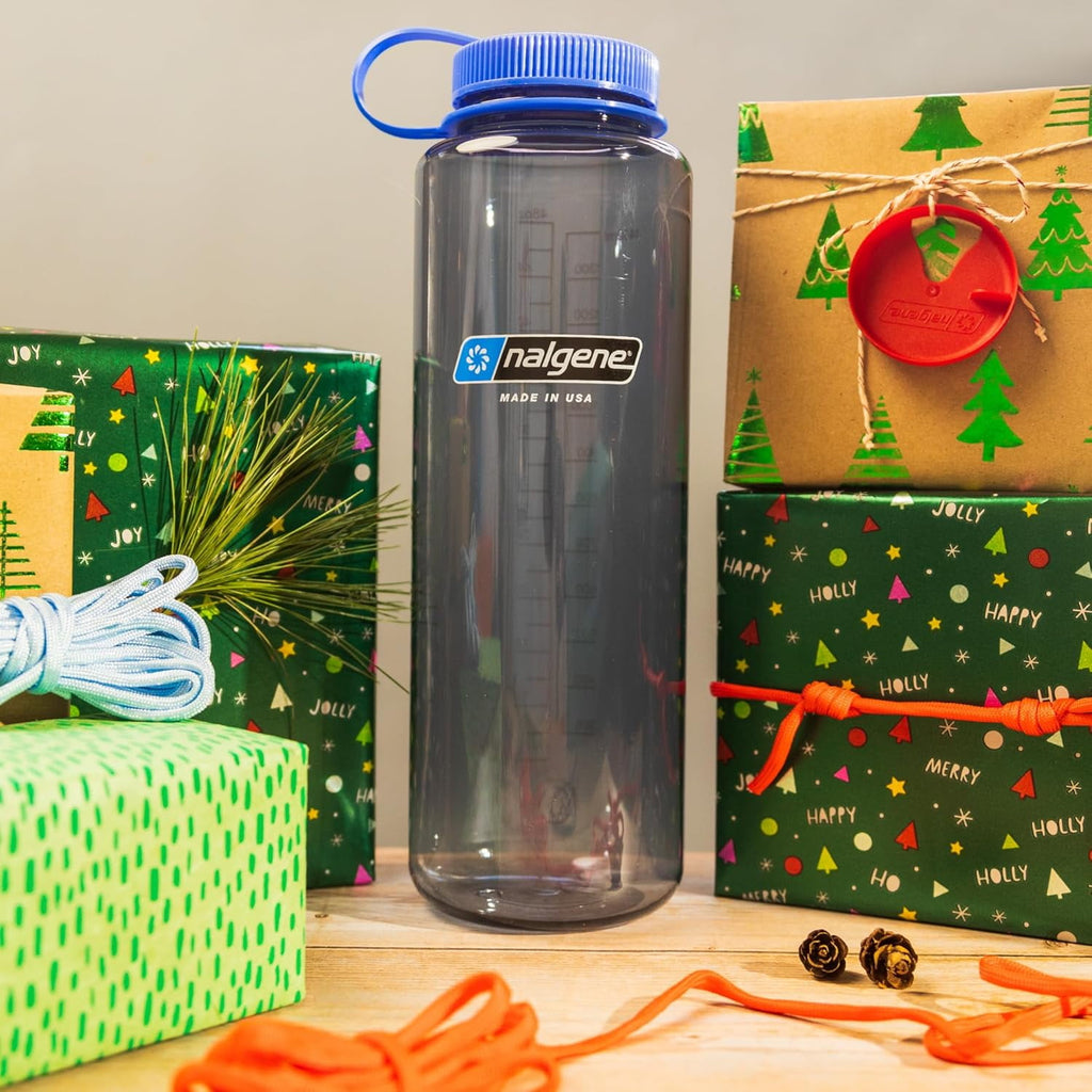 Nalgene Sustain Tritan BPA-Free Water Made with Material Derived from 50% Plastic Waste (using ISCC certified mass balance), 48 OZ, Wide Mouth, Cerulean - Pick 283