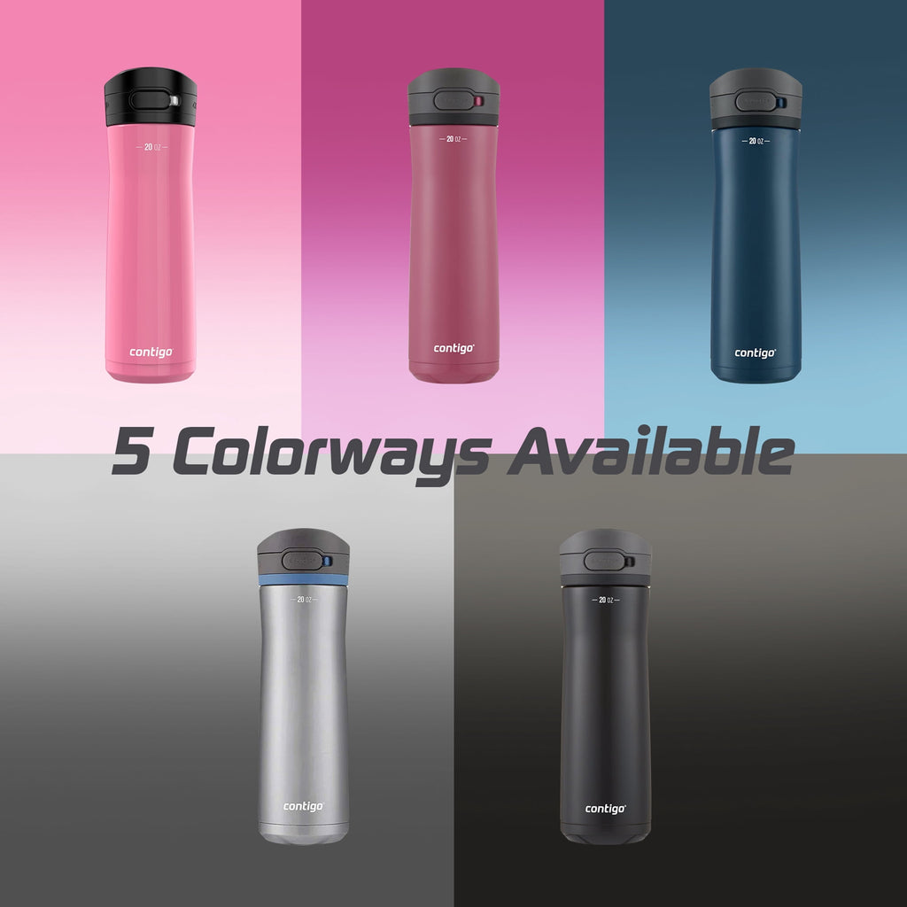 Contigo Jackson Chill 2.0 Stainless Steel Water Bottle with AUTOPOP Lid, 20 Ounces, Azalea - Pick 755