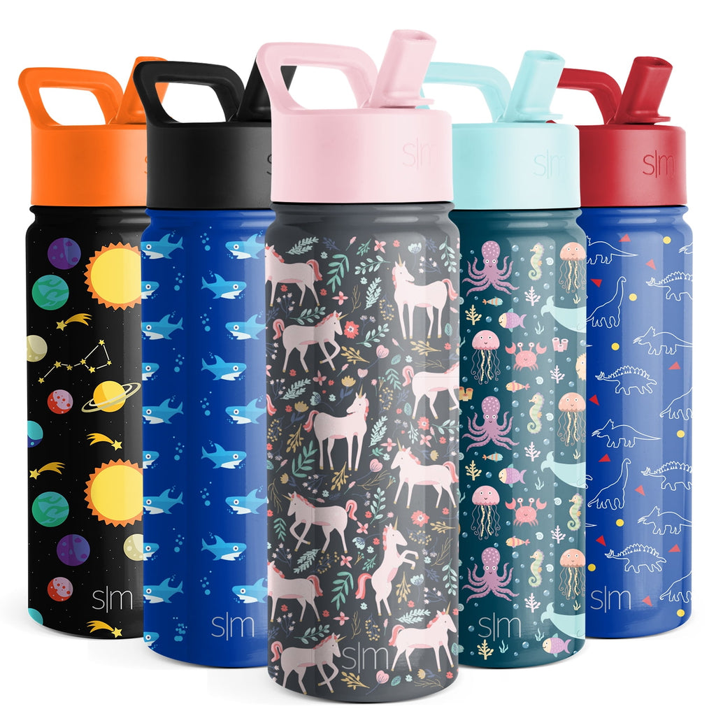 Simple Modern Summit Water Bottle Straw Lid Vacuum Insulated Stainless Steel Bottle | 14 fl oz - Pick 964