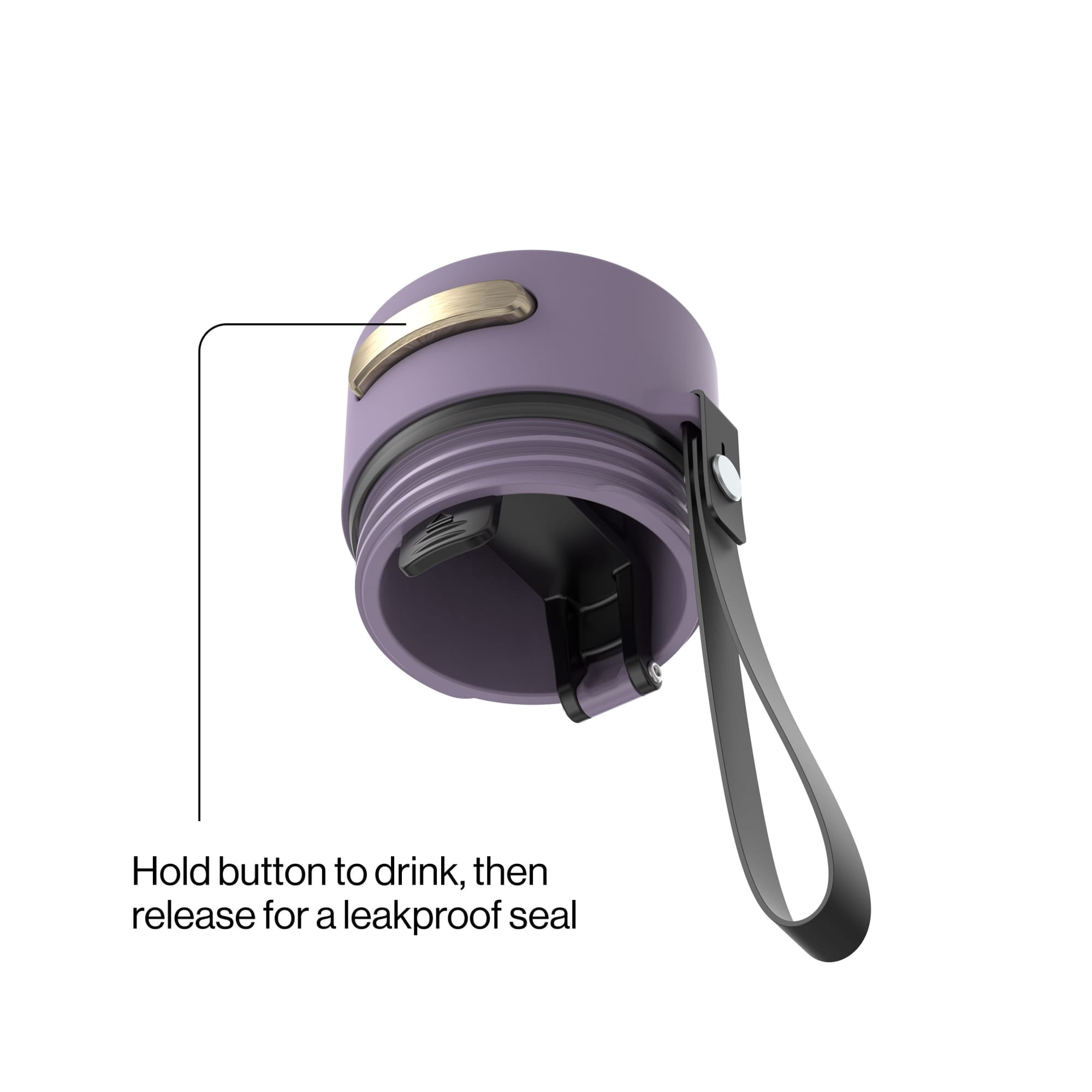 Contigo AutoSeal Leakproof Stainless Steel Reusable Water Bottle Tumbler with Carrying Strap, Cream/Champagne, 24 oz - Pick 698