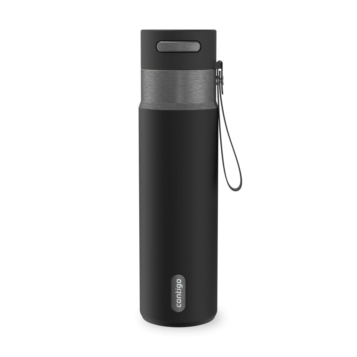 Contigo AutoSeal Leakproof Stainless Steel Reusable Water Bottle Tumbler with Carrying Strap, Cream/Champagne, 24 oz - Pick 698