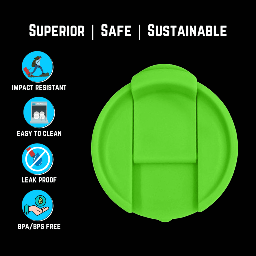 NuRich Hydro Wide Mouth Flip and Sip Replacement Coffee Lid or Cap Accessories Compatible with Hydroflask, Nalgene, and Many More Top Water Bottle Brands Sizes 12 16 18 20 32 40 64 Ounce - Pick 463