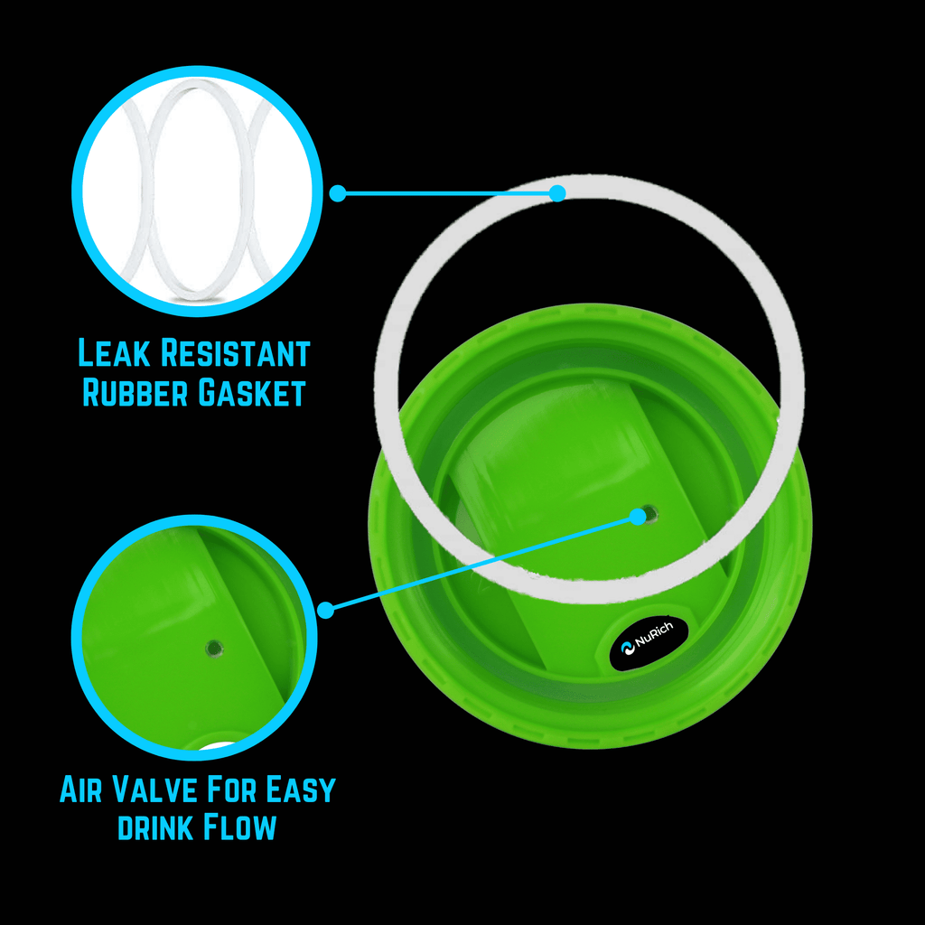 NuRich Hydro Wide Mouth Flip and Sip Replacement Coffee Lid or Cap Accessories Compatible with Hydroflask, Nalgene, and Many More Top Water Bottle Brands Sizes 12 16 18 20 32 40 64 Ounce - Pick 463