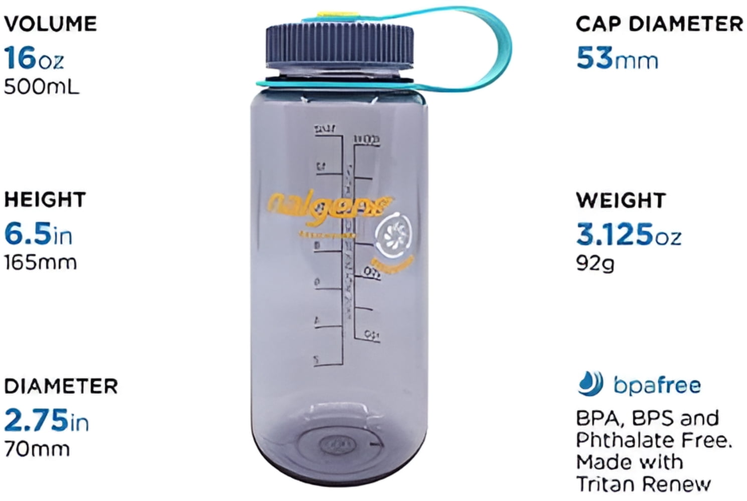 Nalgene 16oz Wide Mouth Sustain Bottle - Pick 608