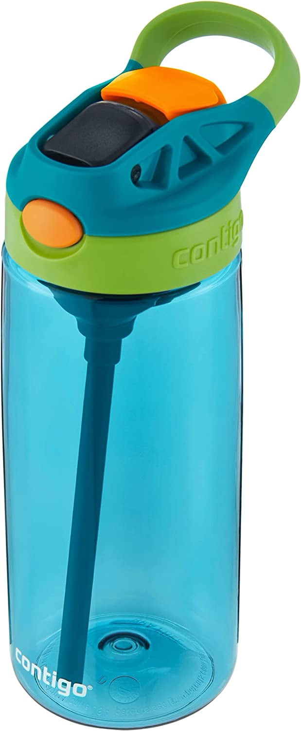 Contigo Kid's 20 oz. AutoSpout Straw Water Bottle - Juniper/Limelight - Pick 385