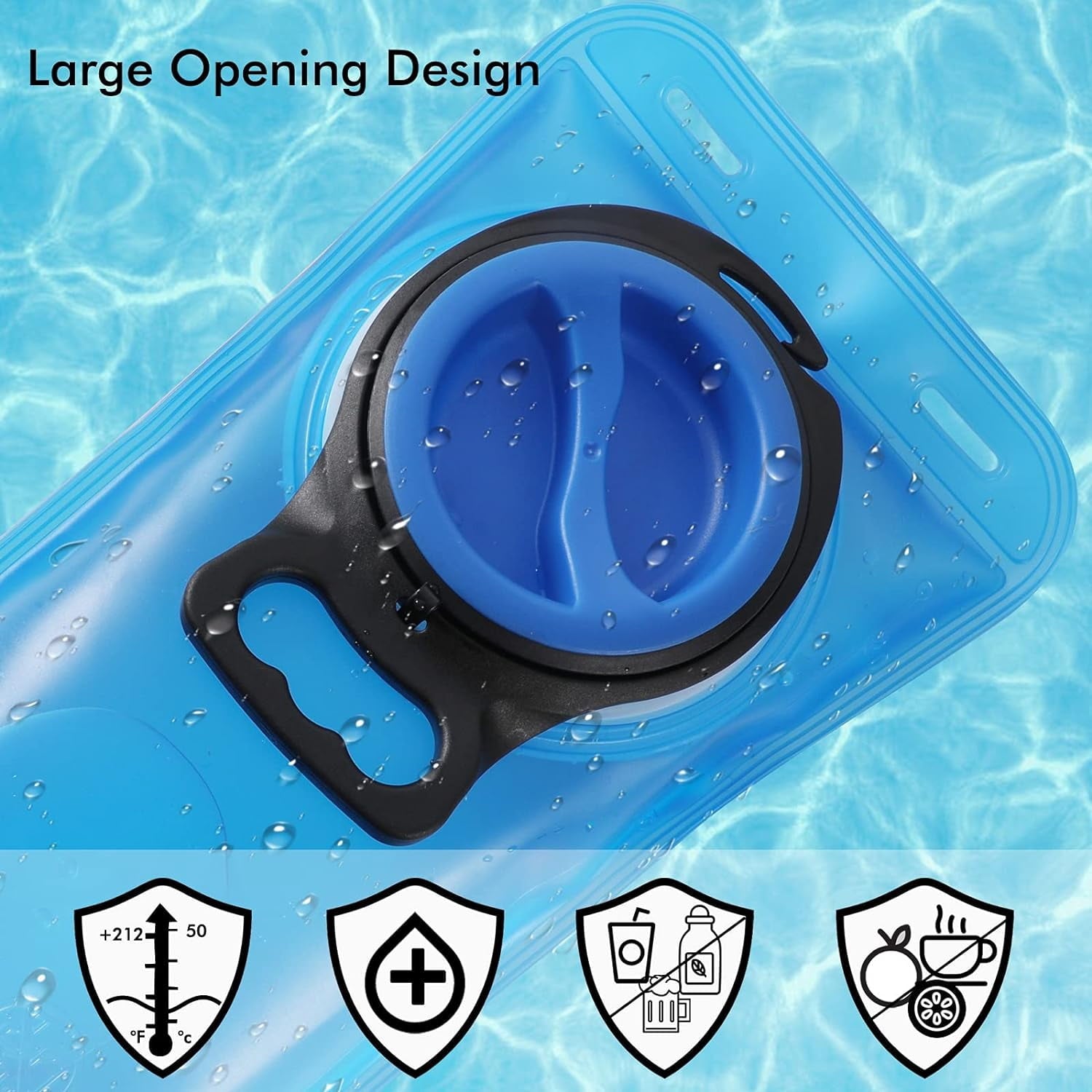 TAGVO Hydration Bladder 2 Liter BPA Free 70oz + Cleaning Brushes Kit, Leakproof Water Bladder Travel Reservoir Hydration Bag, Easy Cleaning by 3 Brushes and Air Drying by Collapsible Frame - Pick 610