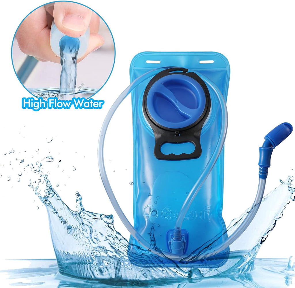 TAGVO Hydration Bladder 2 Liter BPA Free 70oz + Cleaning Brushes Kit, Leakproof Water Bladder Travel Reservoir Hydration Bag, Easy Cleaning by 3 Brushes and Air Drying by Collapsible Frame - Pick 610