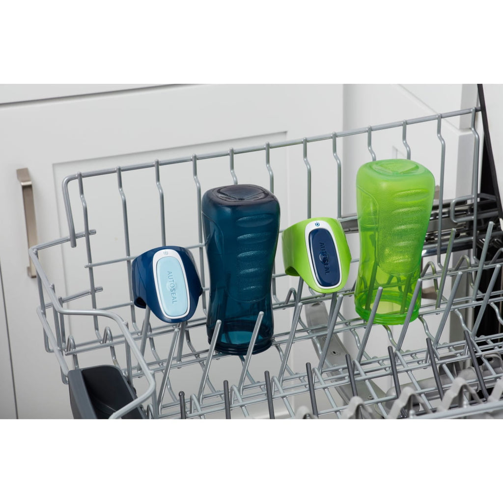 Contigo Kids Trekker Water Bottle with AUTOSEAL Lid Navy Blue and Granny Smith Green, 14 fl oz., 2-pack - Pick 871