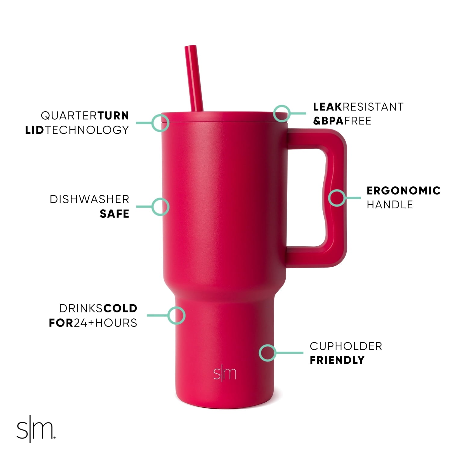 Simple Modern 30 fl oz Insulated Stainless Steel Trek Tumbler with Straw Lid | Seaglass Sage and Cream Checkmate - Pick 125