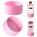 Linkidea 2 Pack Water Bottle Boot Compatible with Nalgene Sustain Wide Mouth 32oz/48oz, Narrow Mouth 32oz, Silicone Anti-Slip Bottle Bottom Bumper Protector (Light Pink) - Pick 207