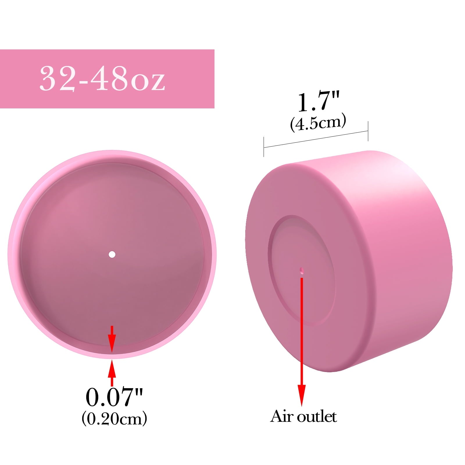 Linkidea 2 Pack Water Bottle Boot Compatible with Nalgene Sustain Wide Mouth 32oz/48oz, Narrow Mouth 32oz, Silicone Anti-Slip Bottle Bottom Bumper Protector (Light Pink) - Pick 207