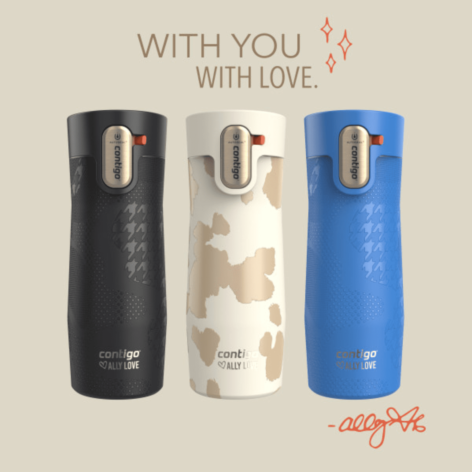 Contigo x Ally Love Autoseal West Loop Vacuum-Insulated Stainless Steel Travel Mug with Easy-Clean Lid, 16 oz, Stellar Jay - Pick 741