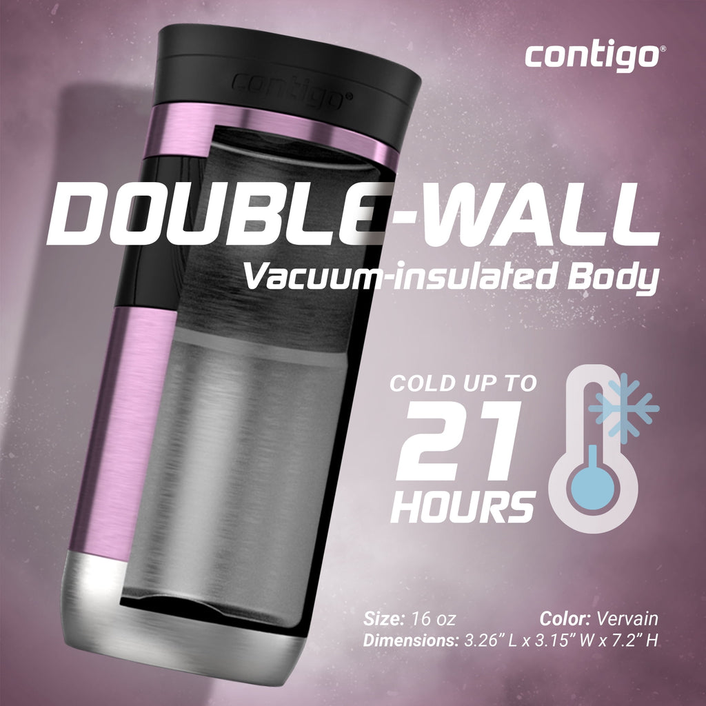 Contigo Byron 2.0 Stainless Steel Travel Mug with SNAPSEAL Lid and Grip, 16oz. - Pick 935