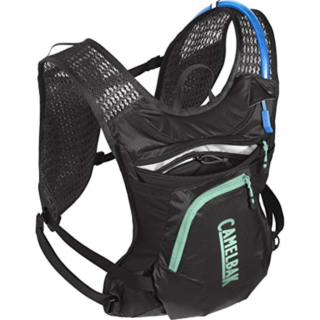 CamelBak Women's Chase Bike Vest 50oz - Hydration Vest - Easy Access Pockets, Black/Mint - Pick 524