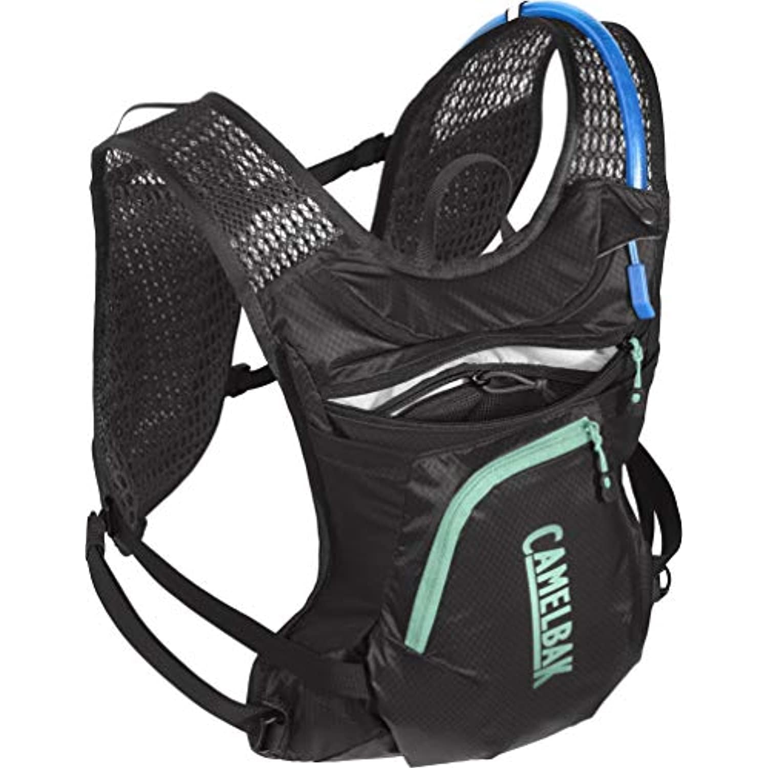 CamelBak Women's Chase Bike Vest 50oz - Hydration Vest - Easy Access Pockets, Black/Mint - Pick 524