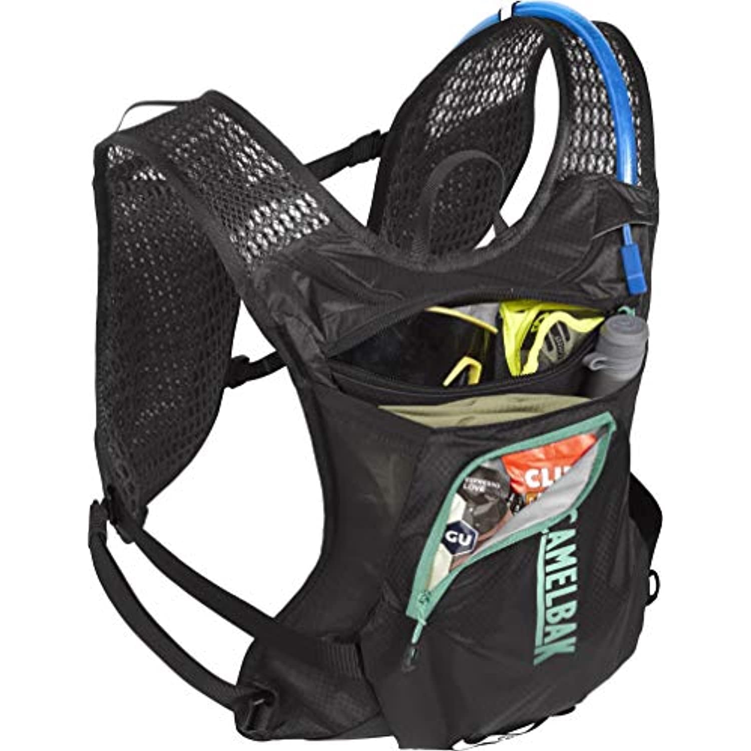 CamelBak Women's Chase Bike Vest 50oz - Hydration Vest - Easy Access Pockets, Black/Mint - Pick 524