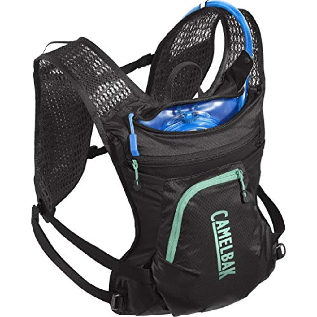 CamelBak Women's Chase Bike Vest 50oz - Hydration Vest - Easy Access Pockets, Black/Mint - Pick 524
