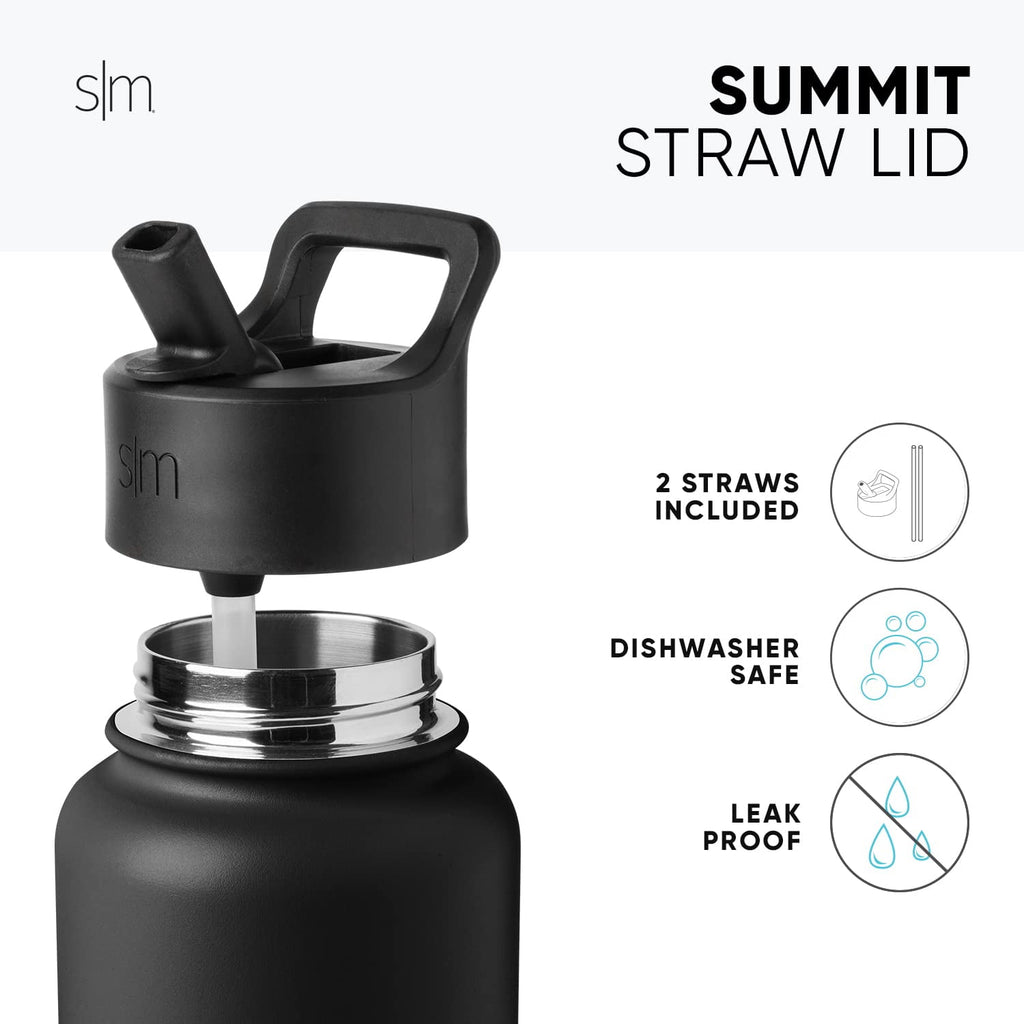 Simple Modern Water Bottle with Straw Lid Vacuum Insulated Stainless Steel Metal Thermos Bottles | Reusable Leak Proof BPA-Free Flask for School | Summit Collection | 22oz, Slumberland - Pick 667