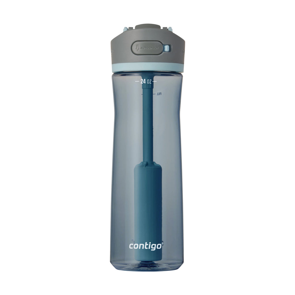 Contigo® Wells Plastic Filter Water Bottle with AUTOSPOUT® Straw Lid, 24 Oz., Dark Ice - Pick 840
