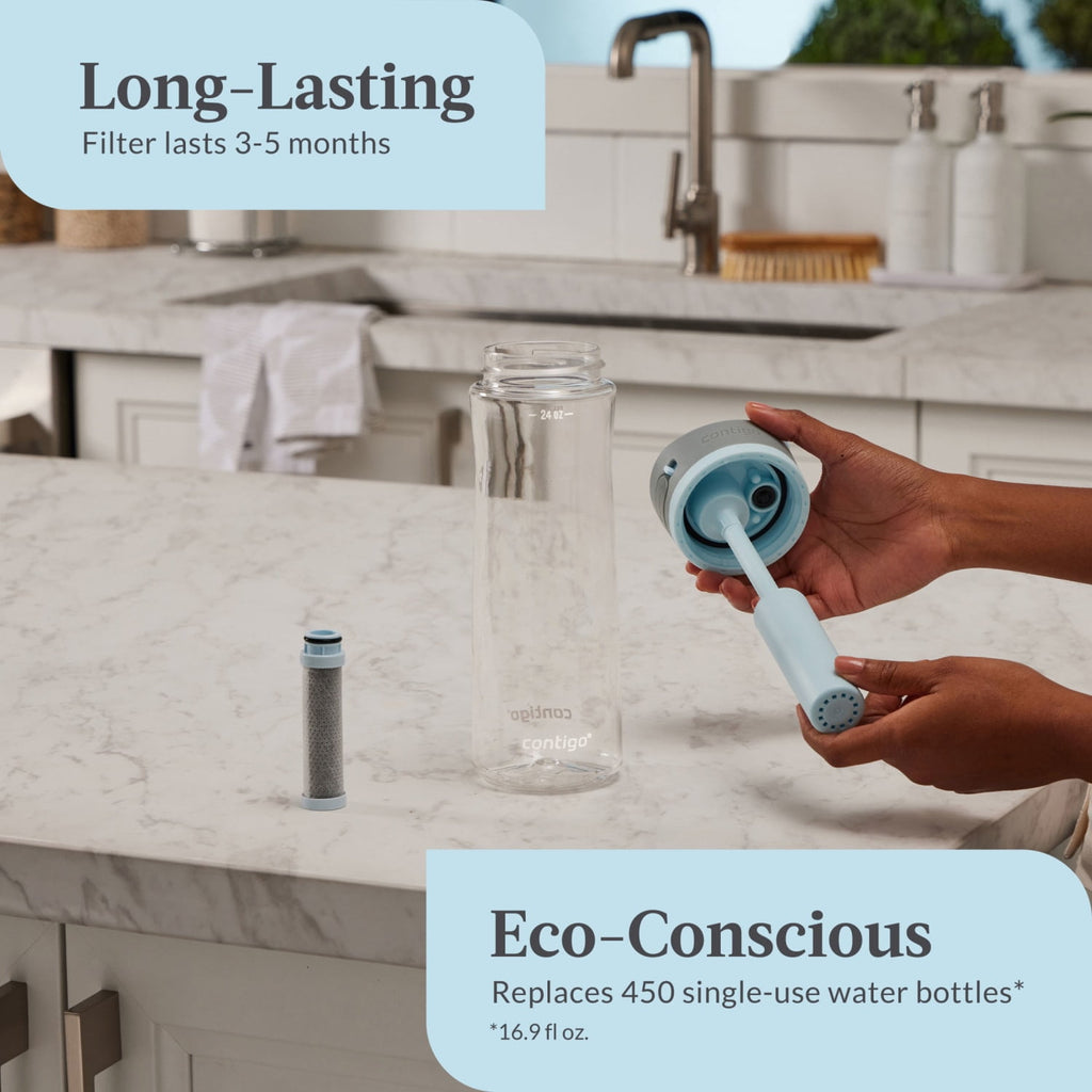 Contigo 24 oz. Wells Plastic Filter Water Bottle - Salt - Pick 574