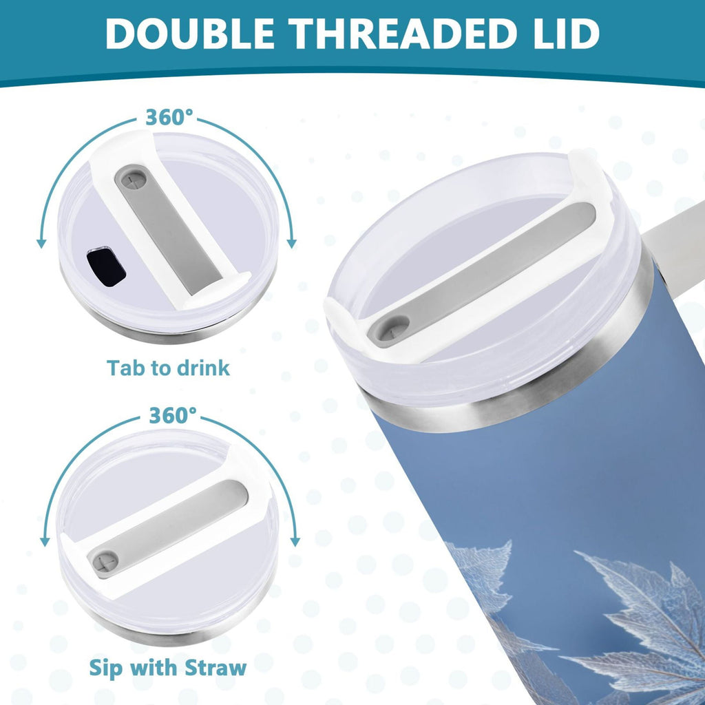 30 oz Insulated Stainless Steel Tumbler Double Wall Stainless Steel Tumbler with 2-Way Drinking Glass Mapleleaves - Pick 330