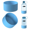 Linkidea 2 Pack Water Bottle Boot Compatible with Nalgene Sustain Wide Mouth 32oz/48oz, Narrow Mouth 32oz, Silicone Anti-Slip Bottle Bottom Bumper Protector (Blue) - Pick 398