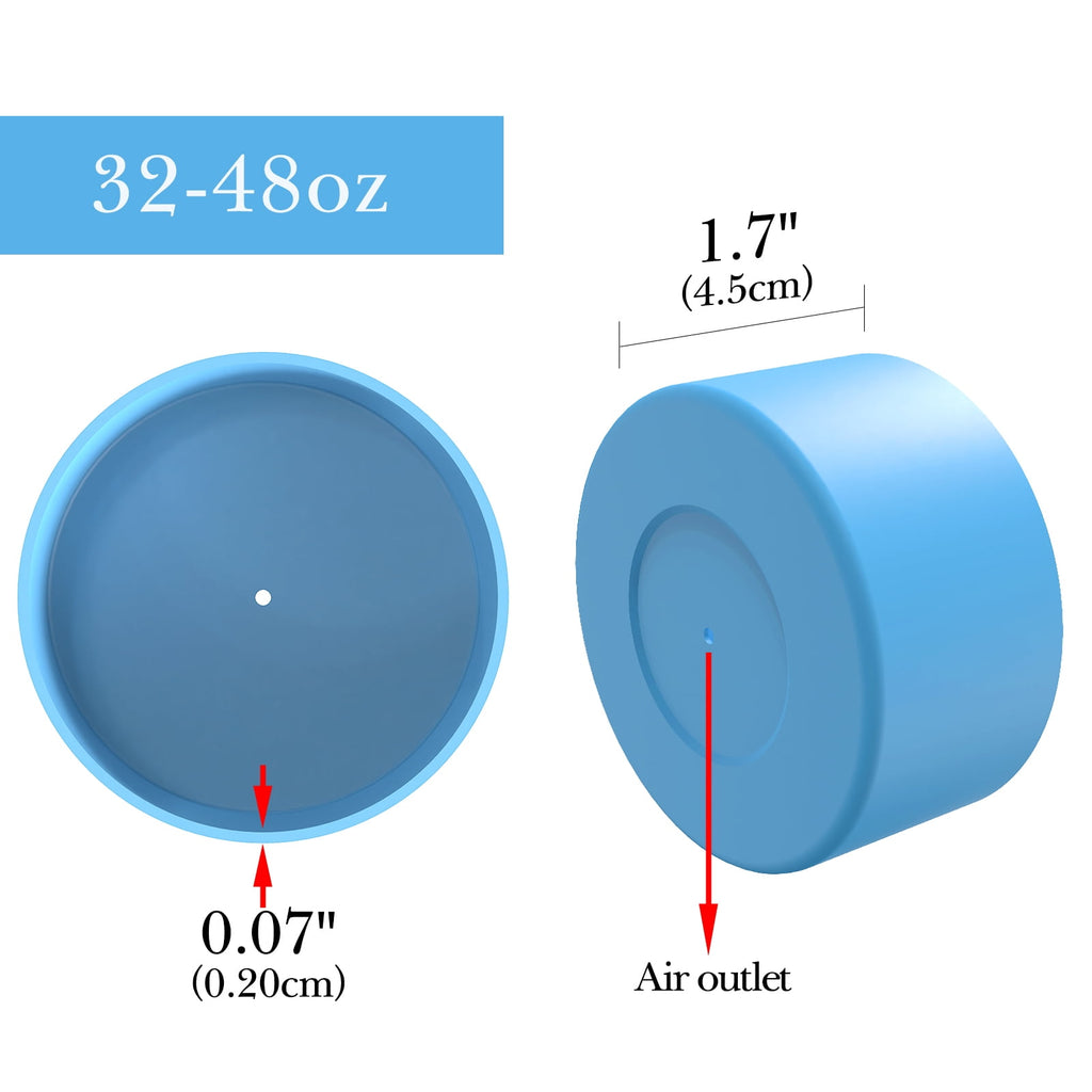 Linkidea 2 Pack Water Bottle Boot Compatible with Nalgene Sustain Wide Mouth 32oz/48oz, Narrow Mouth 32oz, Silicone Anti-Slip Bottle Bottom Bumper Protector (Blue) - Pick 398