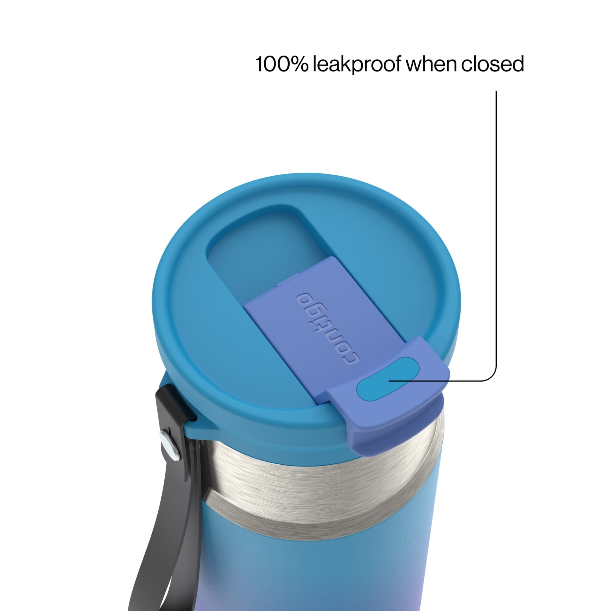 Contigo DualSip 16 oz Compact Leakproof Insulated Water Bottle with 2-Way Lid - Pick 930