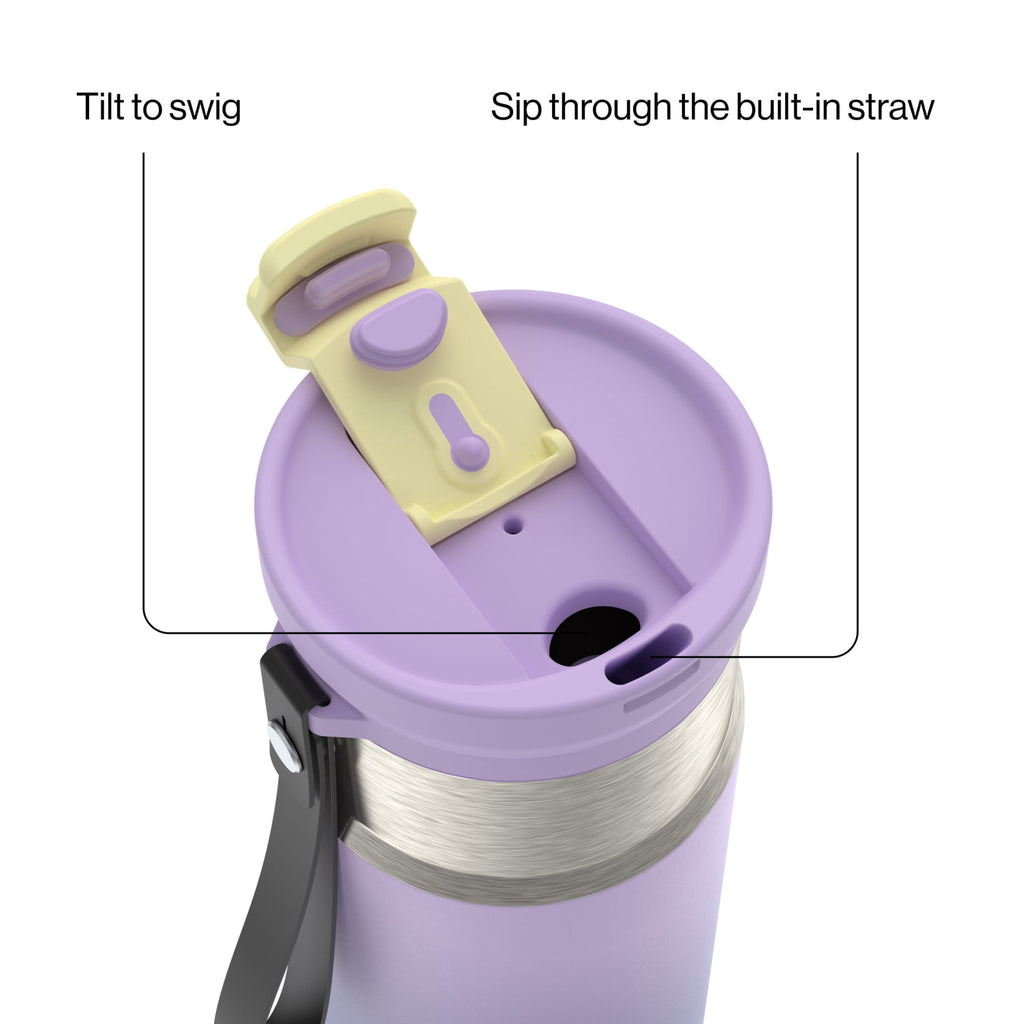 Contigo DualSip 16 oz Compact Leakproof Insulated Water Bottle with 2-Way Lid - Pick 930