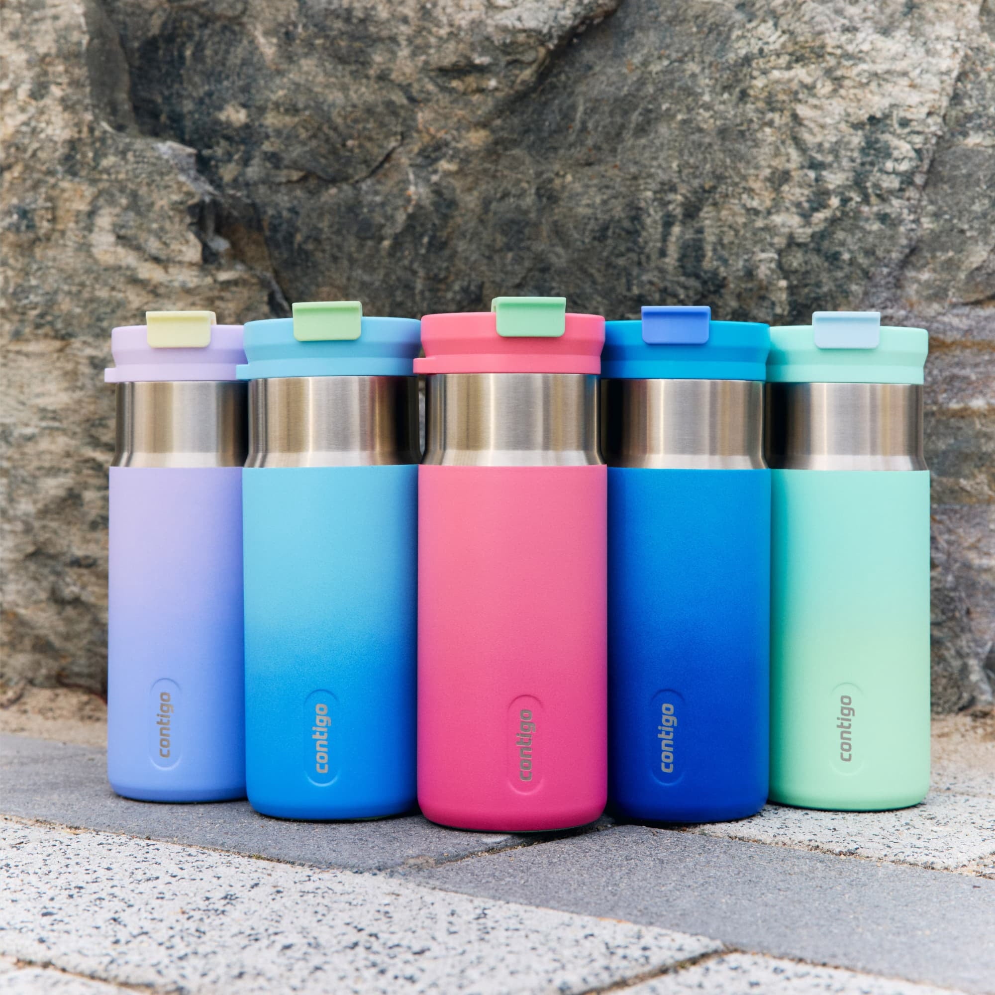 Contigo DualSip 16 oz Compact Leakproof Insulated Water Bottle with 2-Way Lid - Pick 930