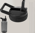 Straw Lid Compatible with Nalgene Water Bottles, BPA-Free Straws Lid with Handle for Nalgene Wide Mouth, Replacement Bottle Cap Accessories with Straws and Straw Brush - Pick 693