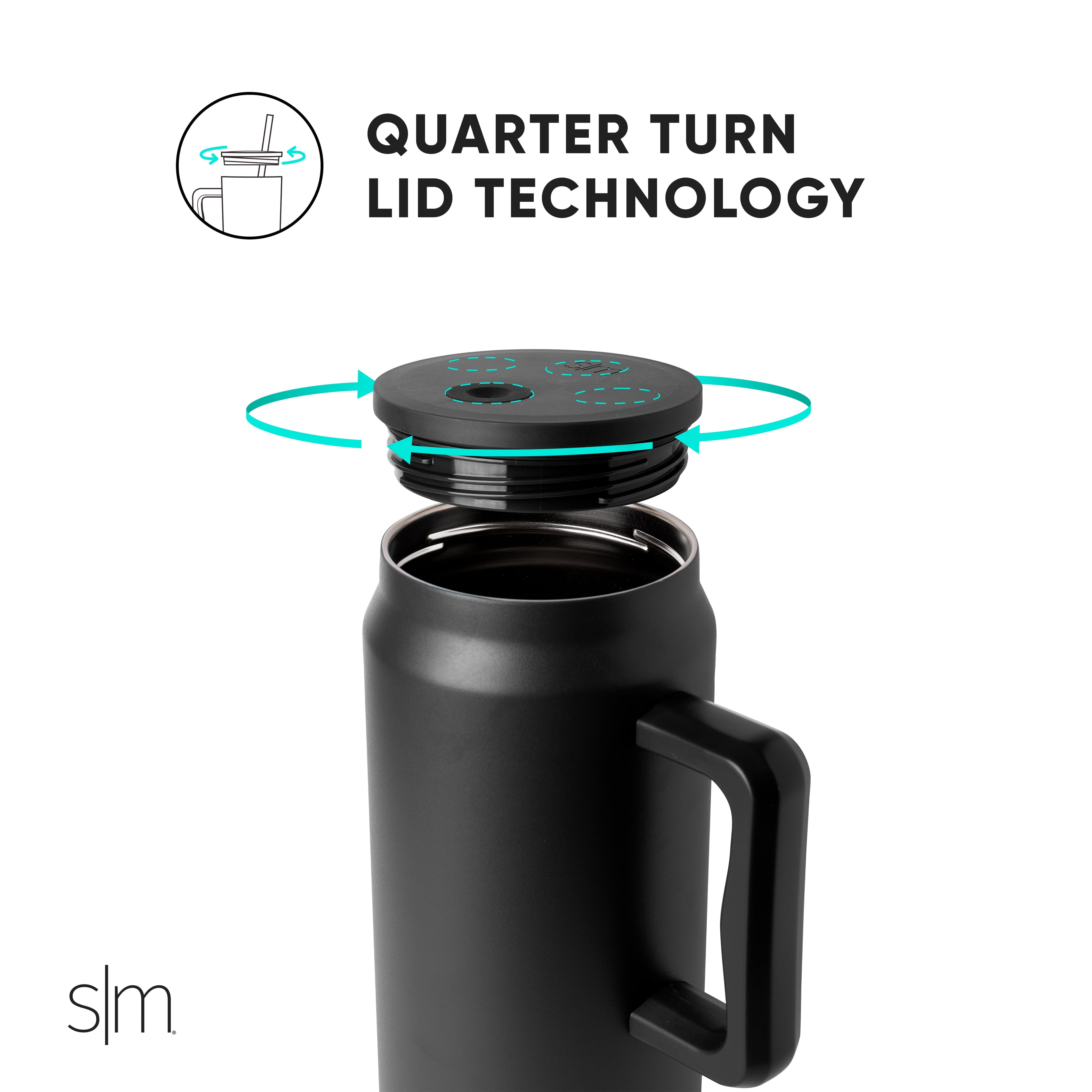 Simple Modern 50 fl oz Insulated Stainless Steel Trek Tumbler with Straw Lid | Midnight Black - Pick 448