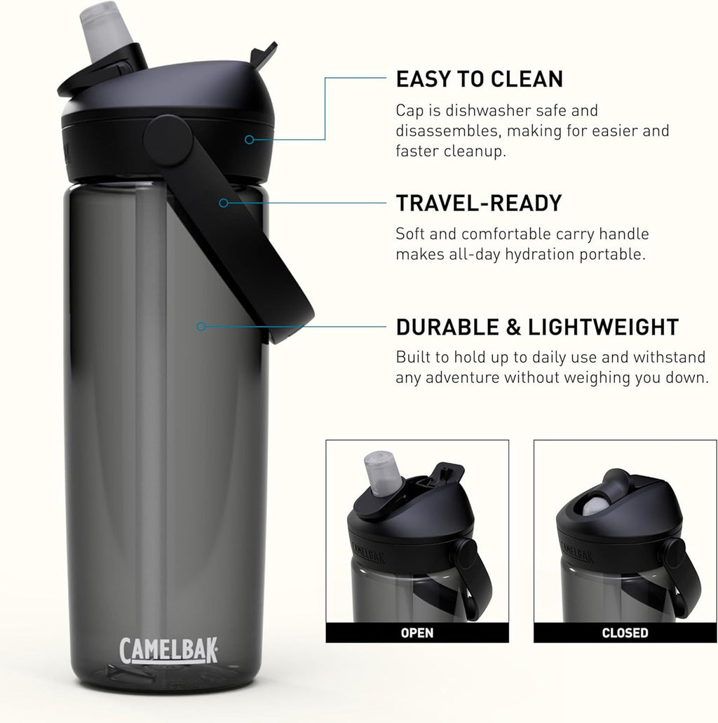 Camelbak Thrive Flip Straw 20oz Water Bottle, Charcoal - Pick 783