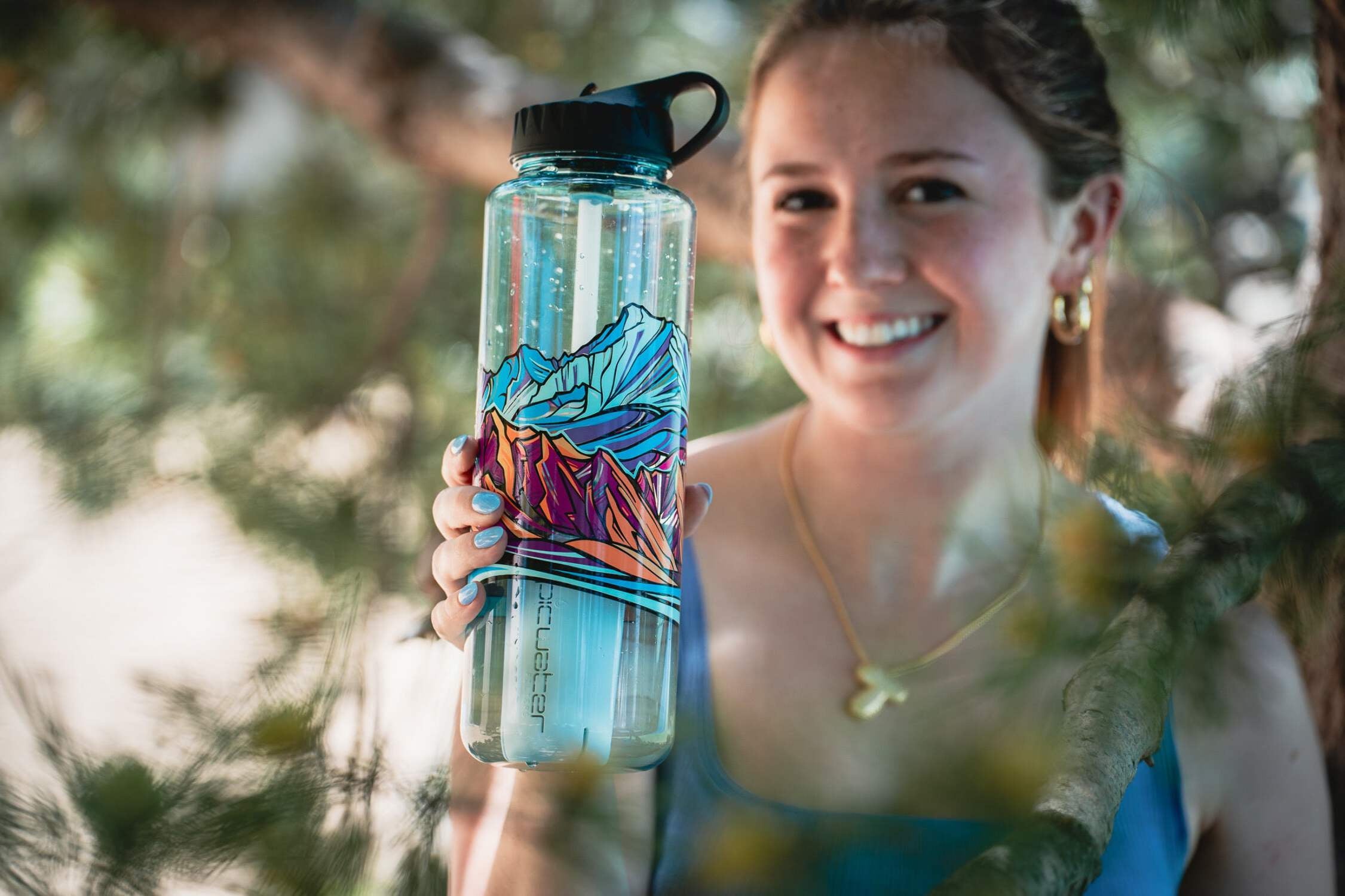 Epic Water Filters Nalgene OG Sustain Tritan USA Made Water Bottle and 75 Gallon Filter - Removes 99.99% of Water Impurities, 32oz, Leggitt Art - Pick 553