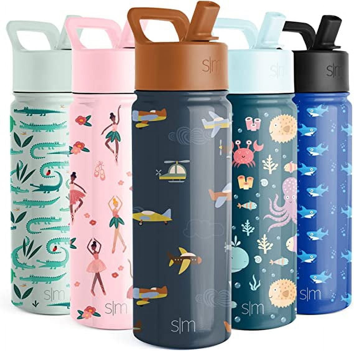 Simple Modern Summit Water Bottle Straw Lid Vacuum Insulated Stainless Steel Bottle | 18 fl oz - Pick 493