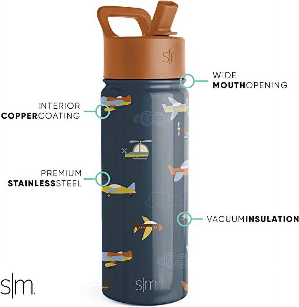 Simple Modern Summit Water Bottle Straw Lid Vacuum Insulated Stainless Steel Bottle | 18 fl oz - Pick 493