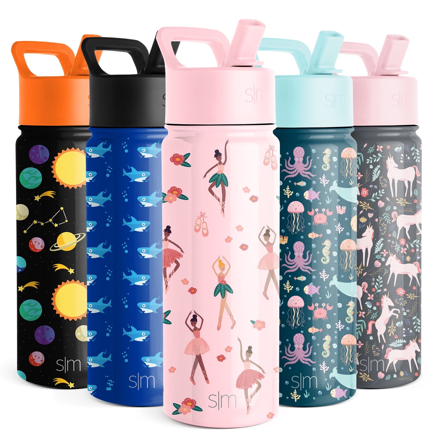 Simple Modern Summit Water Bottle Straw Lid Vacuum Insulated Stainless Steel Bottle | 18 fl oz - Pick 493