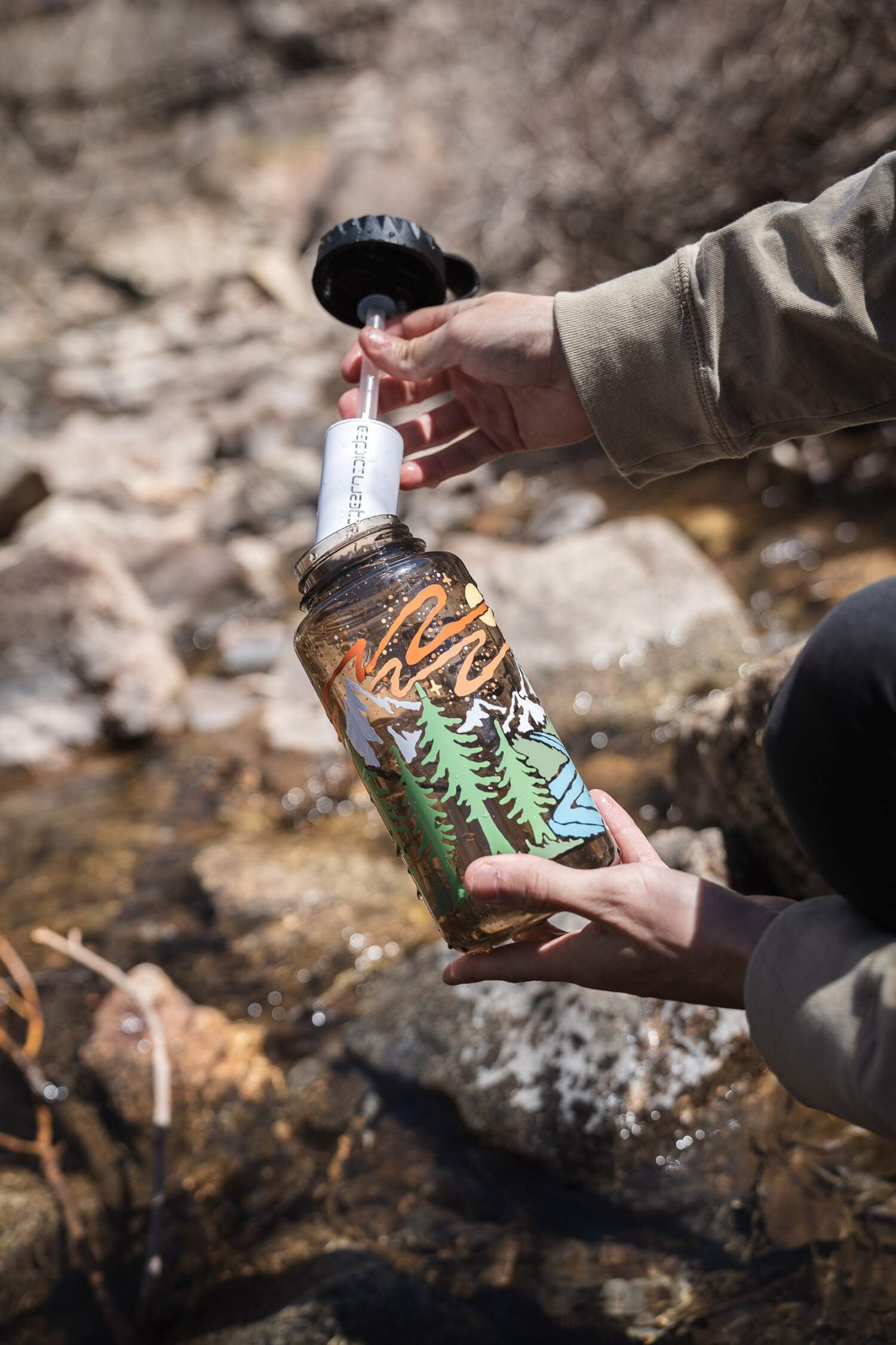 Epic Water Filters Nalgene OG Sustain Tritan USA Made Water Bottle and 75 Gallon Filter - Removes 99.99% of Water Impurities, 32oz, Atomic Child Special Edition - Pick 131