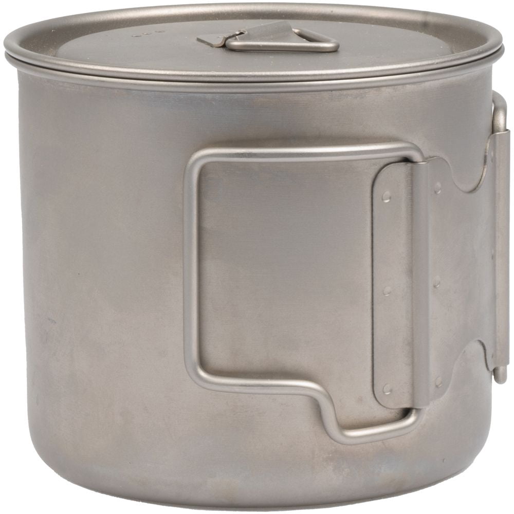 Olicamp Titanium Space Saver Mug with Lid, Nests Nalgene Bottle Inside, Lightweight and Compact, Perfect for Camping and Backpacking, 550mL - Pick 373