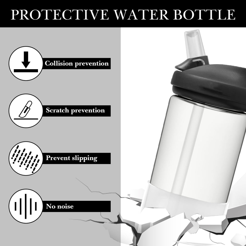 Linkidea 2 Pack Water Bottle Boot Compatible with CamelBak Eddy+20oz/25oz, Chute Mag 20oz/25oz, Carry Cap, Silicone Anti-Slip Bottle Bottom Bumper Protector (Clear White) - Pick 178
