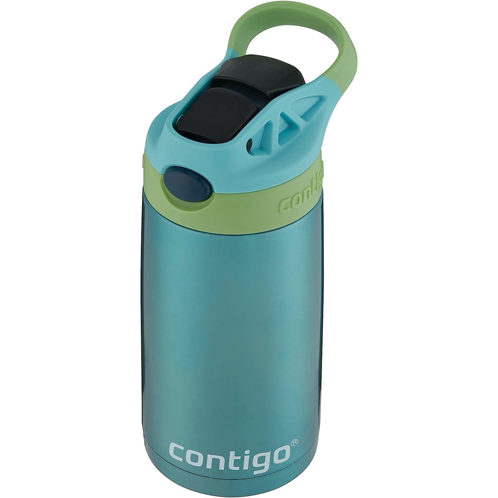 Contigo Kid's 13 oz. AutoSpout Straw Water Bottle - Stainless Steel/Azalea/Pansy - Pick 160