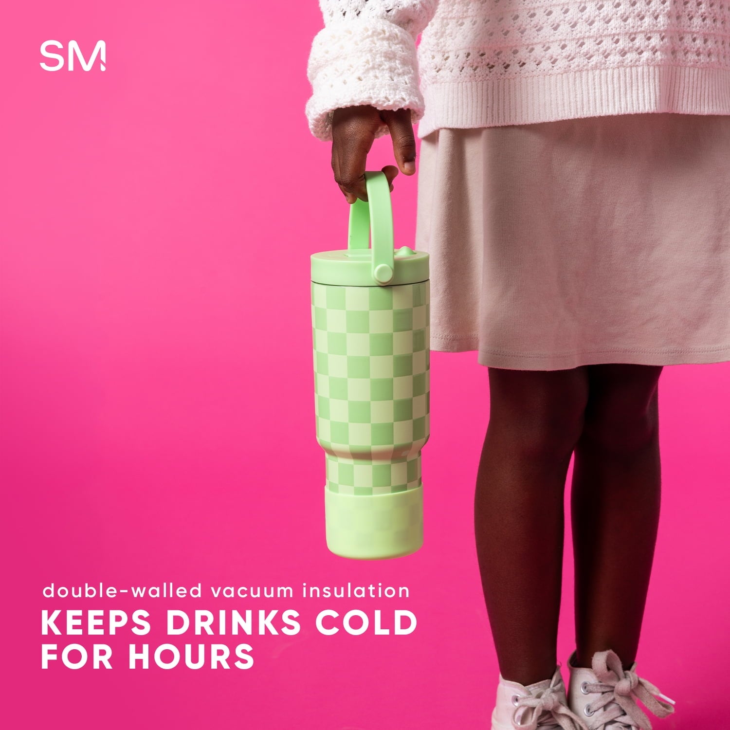 Simple Modern 24 fl oz Insulated Stainless Steel Trek Pivot Tumbler with Straw Lid and Top Handle|Cotton Candy Tie Dye - Pick 348