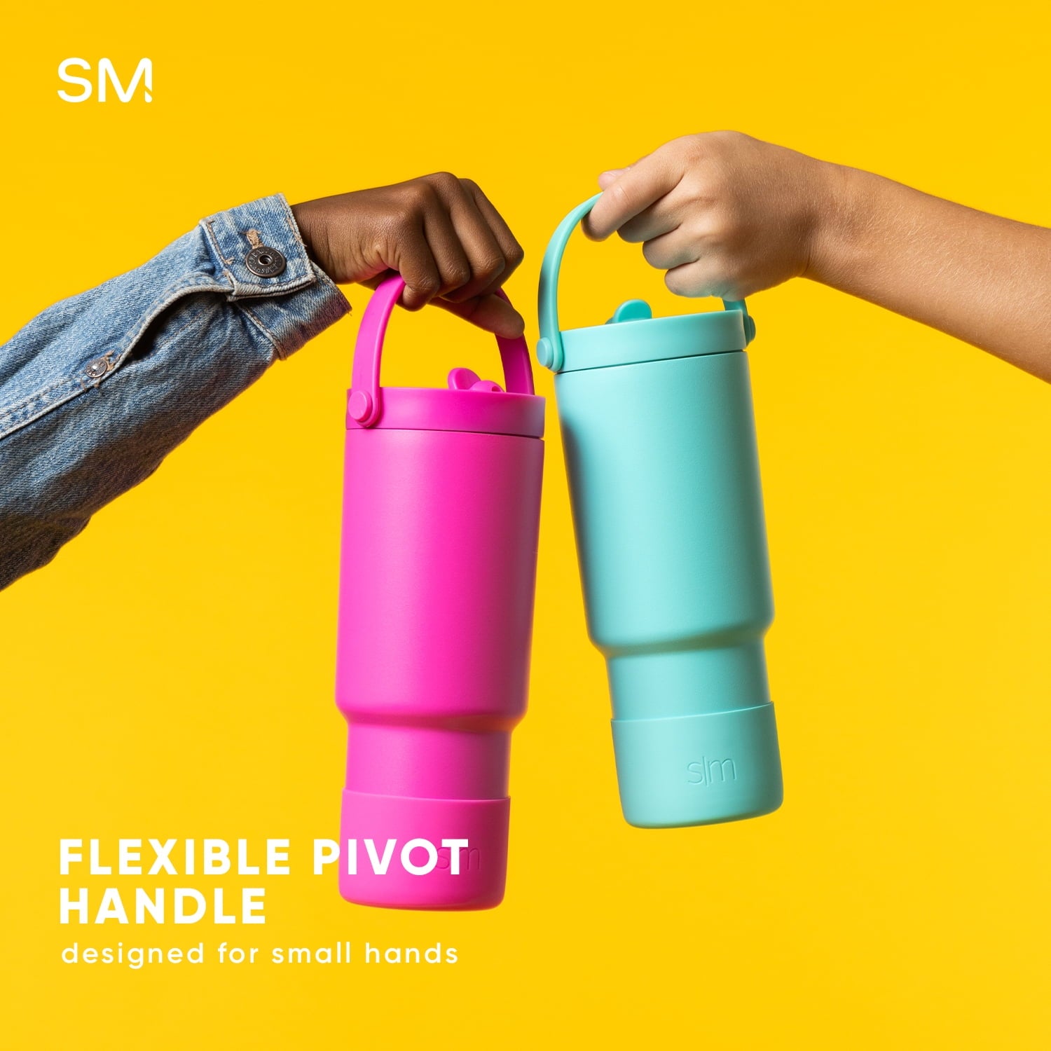 Simple Modern 24 fl oz Insulated Stainless Steel Trek Pivot Tumbler with Straw Lid and Top Handle|Cotton Candy Tie Dye - Pick 348