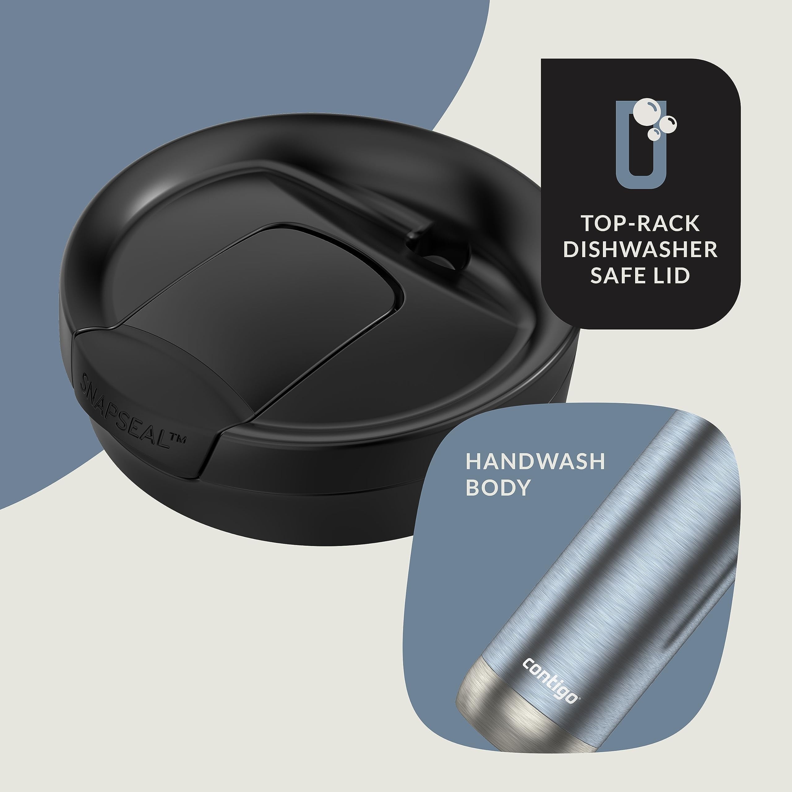 Contigo 20 oz. Superior 2.0 SnapSeal Stainless Steel Travel Mug - Dark Ice - Pick 631
