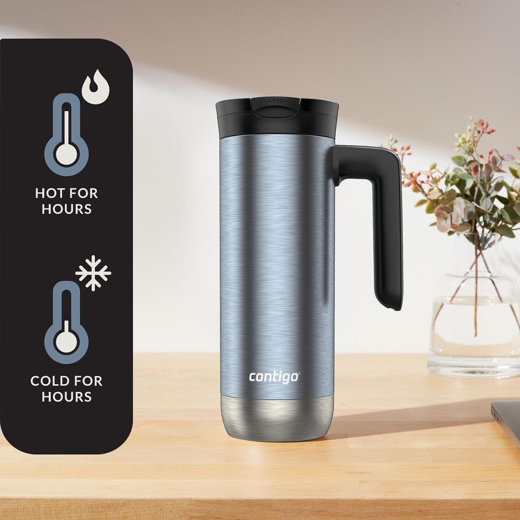 Contigo 20 oz. Superior 2.0 SnapSeal Stainless Steel Travel Mug - Dark Ice - Pick 631