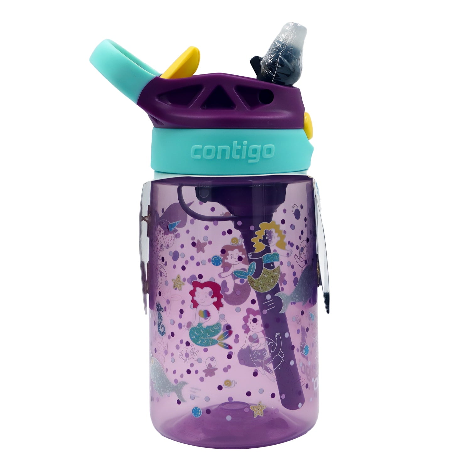 Contigo Kids Water Bottle with Redesigned AUTOSPOUT Straw, 14 oz, Grape Forest Haven - Pick 278