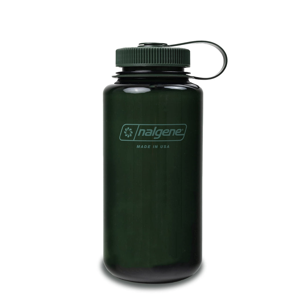 Nalgene Monochrome BPA-Free Recycled Reusable Water Bottle for Backpacking, Hiking, Gym - 32 oz Shatterproof Jade - Pick 621