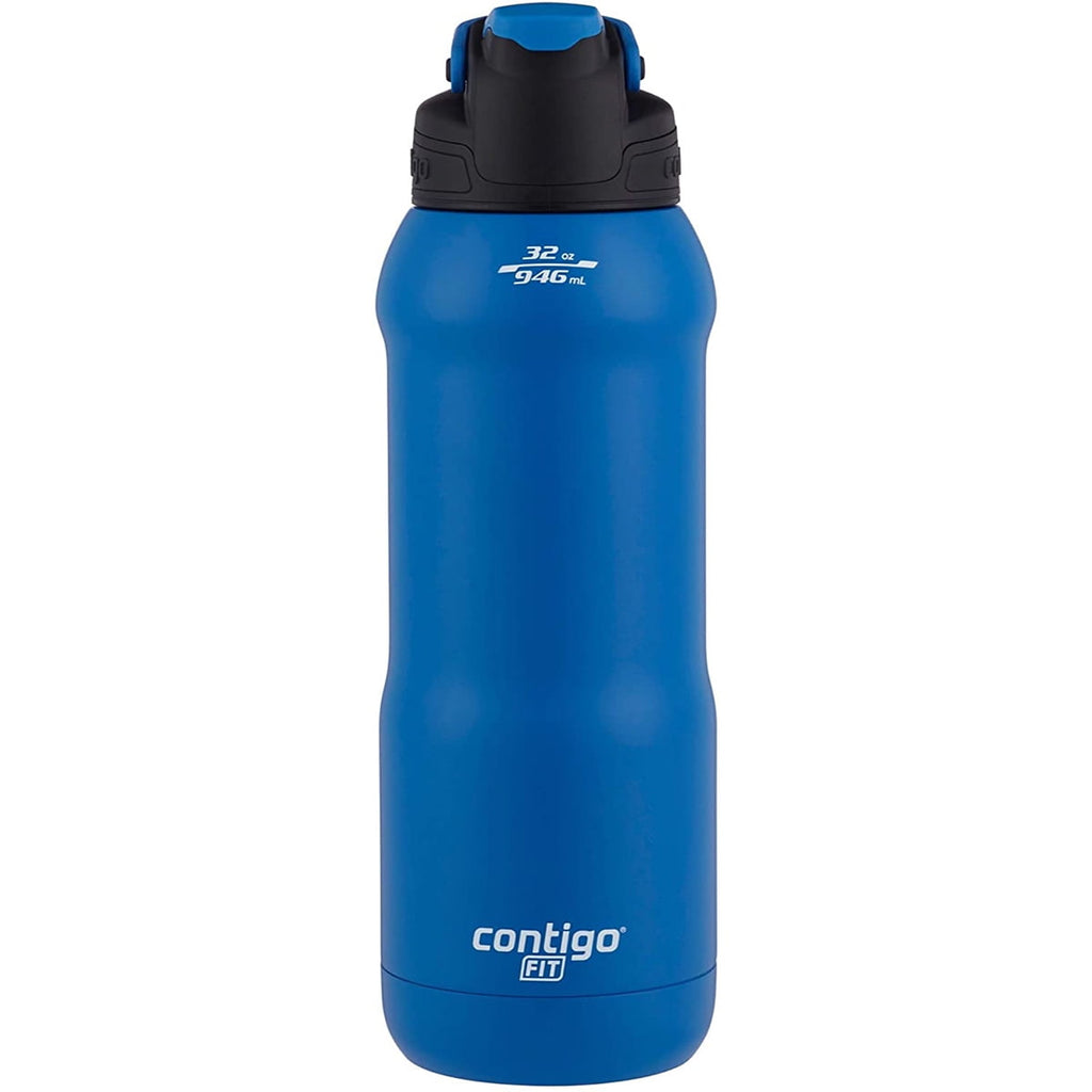 Contigo Fit Stainless Steel AUTOSPOUT Water Bottle with Straw, Blue Amp, 32 fl oz. - Pick 547