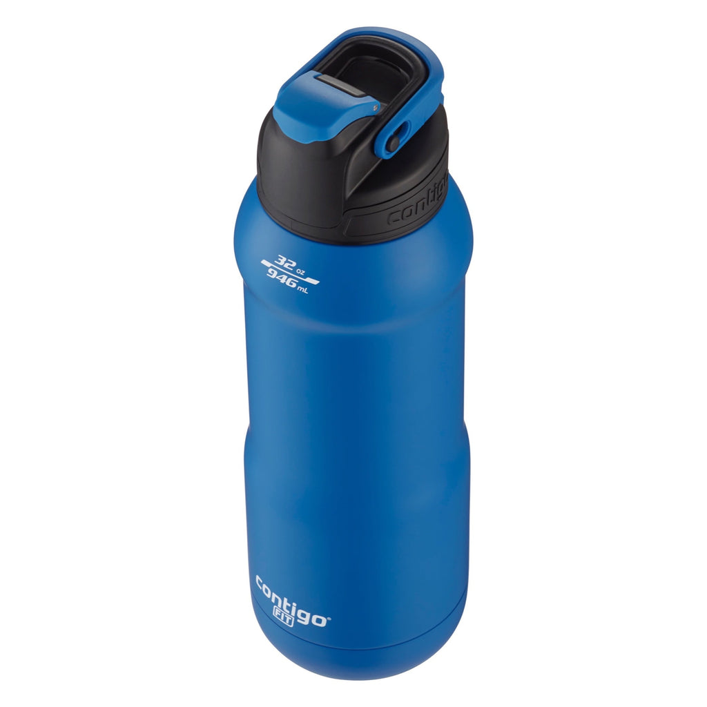 Contigo Fit Stainless Steel AUTOSPOUT Water Bottle with Straw, Blue Amp, 32 fl oz. - Pick 547